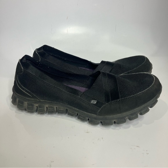 Skechers EZ flex 2 Quipster black slip on shoes women’s size 10 - Picture 2 of 8